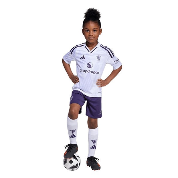 White - adidas - Manchester United Away Minikit 2025 2026 Infants