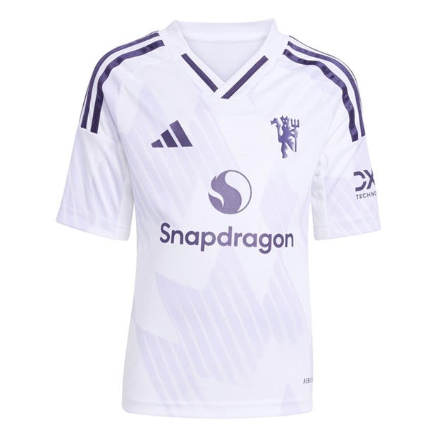 White - adidas - Manchester United Away Minikit 2025 2026 Infants