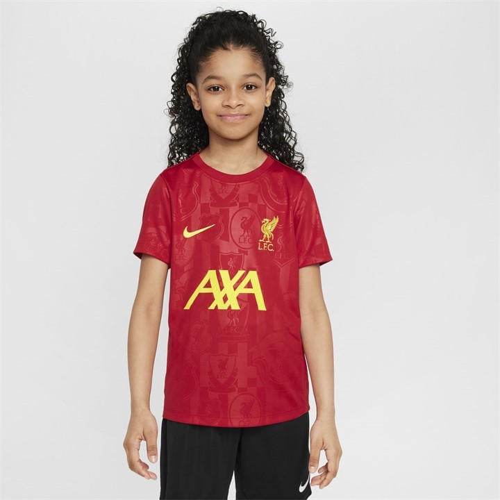 Liverpool  Boys   Academy Pro Pre Match Shirt 24/25 , Football by Nike in Size 9 - 10 Years, Sports Direct