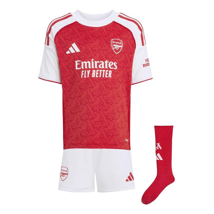 Arsenal  Boys   Home Mini Kit 25/26 , Football by adidas in Size 2 - 3 Years, Sports Direct