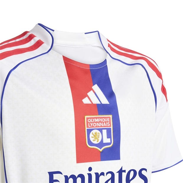 Бяло - adidas - Lyon Home Shirt 2025 2026 Juniors