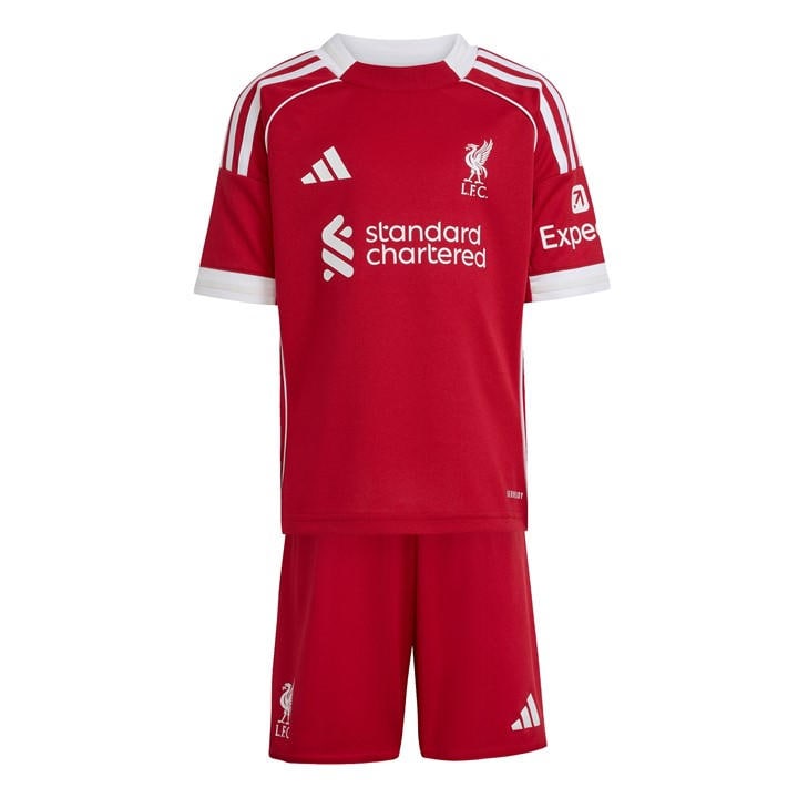 Liverpool  Boys   Home Minikit 25/26 , Football by adidas in Size 2 - 3 Years, Sports Direct