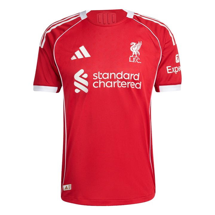 Liverpool  Men'   Authentic Home Shirt 25/26 , Football by adidas in Size S, Sports Direct