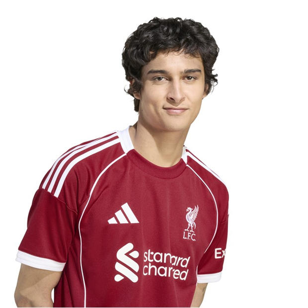 Sarkans - adidas - Liverpool Home Shirt 2025 2026 Adults