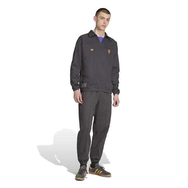 Black - adidas - Manchester United Icons Drill Top Mens