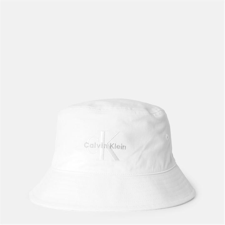 Calvin Klein Jeans Women's White Ckj Mono Bucket Hat in Size Ladies, Sports Direct
