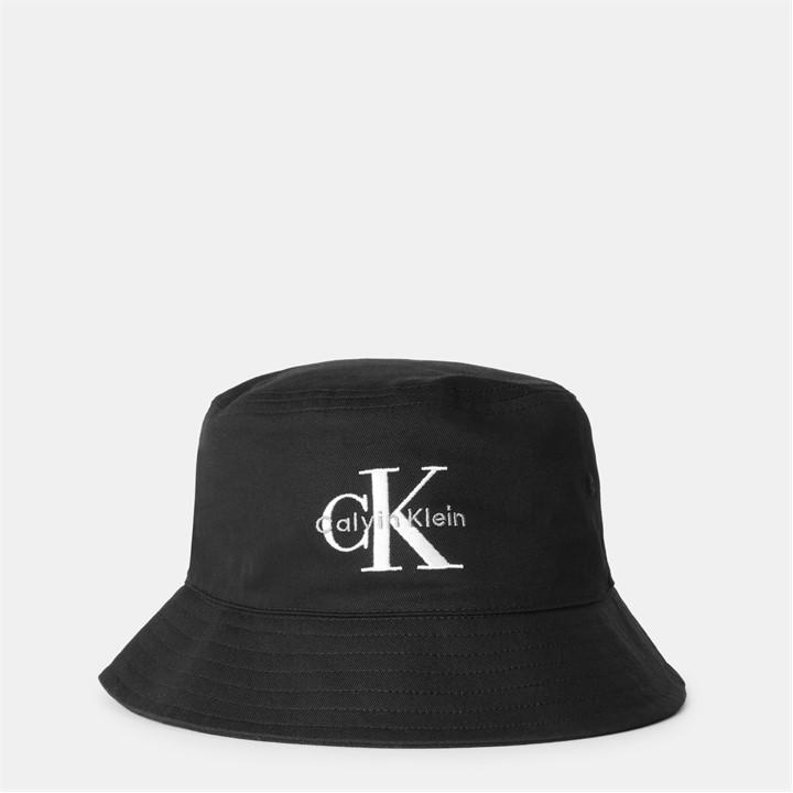 Calvin Klein Jeans Women's Black Ckj Mono Bucket Hat in Size Ladies, Sports Direct
