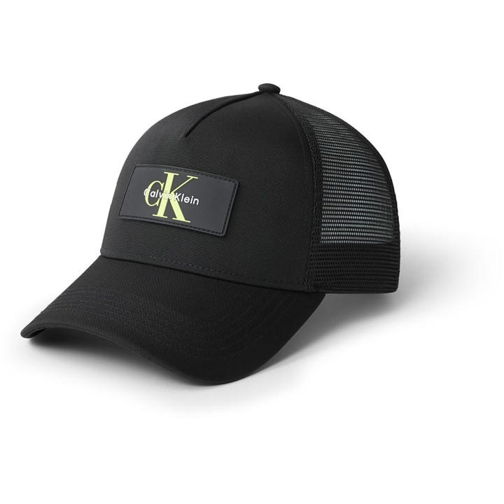 Calvin Klein Jeans  Black Patch Logo Trucker Cap, Sports Direct