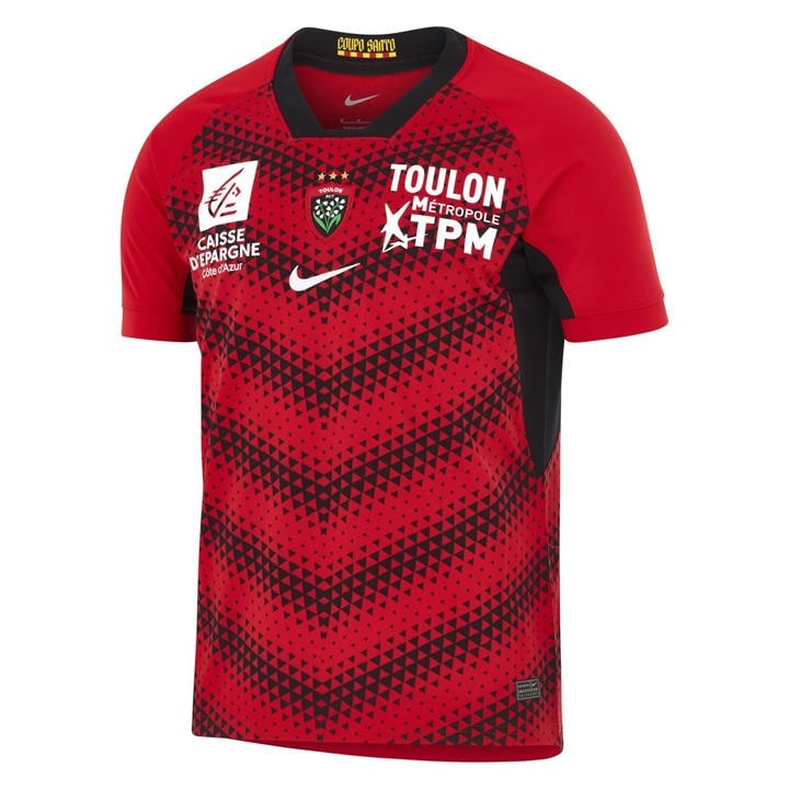 Nike Men's Red Rc Toulon Home Stadium Shirt 2025 2026 in Size L, Sports Direct