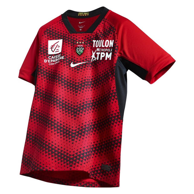 Jednokolorowy Czerwony/Czarny/Biały - Nike - RC Toulon Home Stadium Shirt 2025 2026 Mens