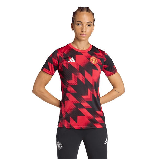 Rdeča - adidas - Manchester United Pre-Match Shirt 2025 2026 Womens
