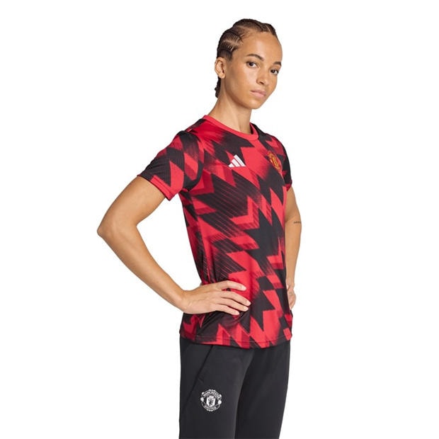 Rdeča - adidas - Manchester United Pre-Match Shirt 2025 2026 Womens