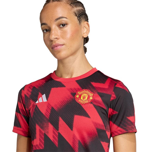 Rdeča - adidas - Manchester United Pre-Match Shirt 2025 2026 Womens
