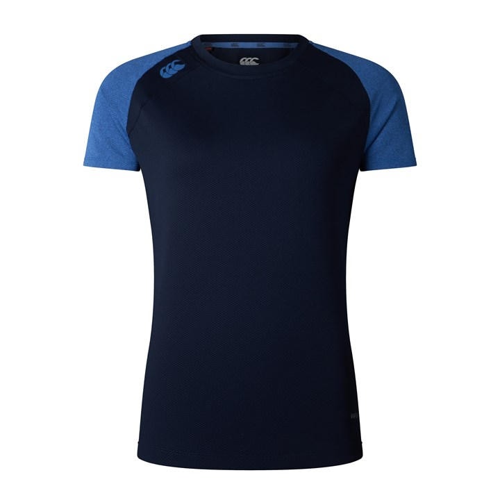 Canterbury Women's Blue Elite Training Short-Sleeve Performance T-Shirt in Size 14, Sports Direct