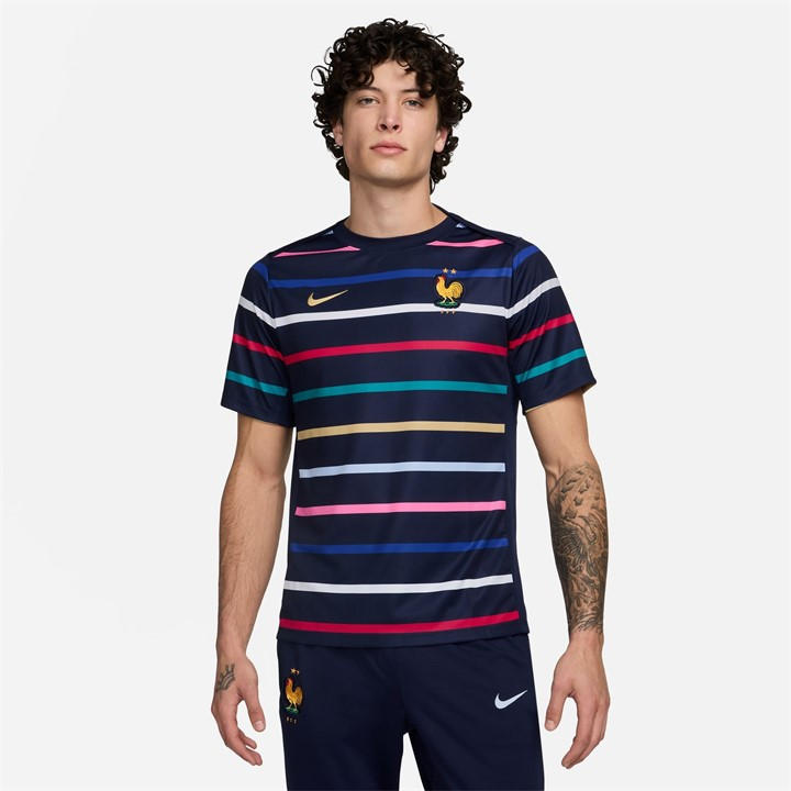 France  Men's   Academy Pro Home Pre Match Shirt 2024 , Football by Nike in Size 2XL, Sports Direct