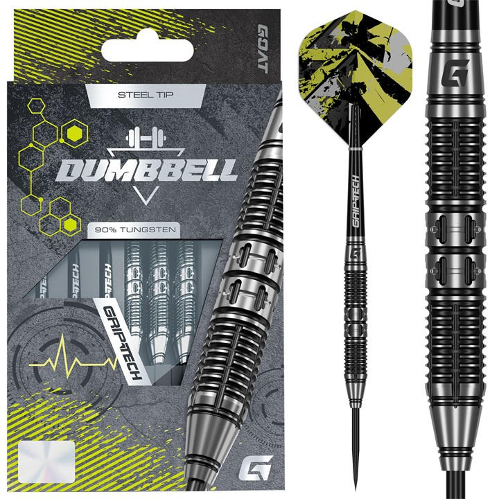 Goat  Black Dumbbell Tungsten Steel Tip Darts in Size 32g, Sports Direct