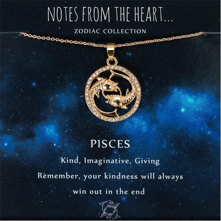 Notes From The Heart Women's Gold Nfth Zodiac Pendant, Sports Direct