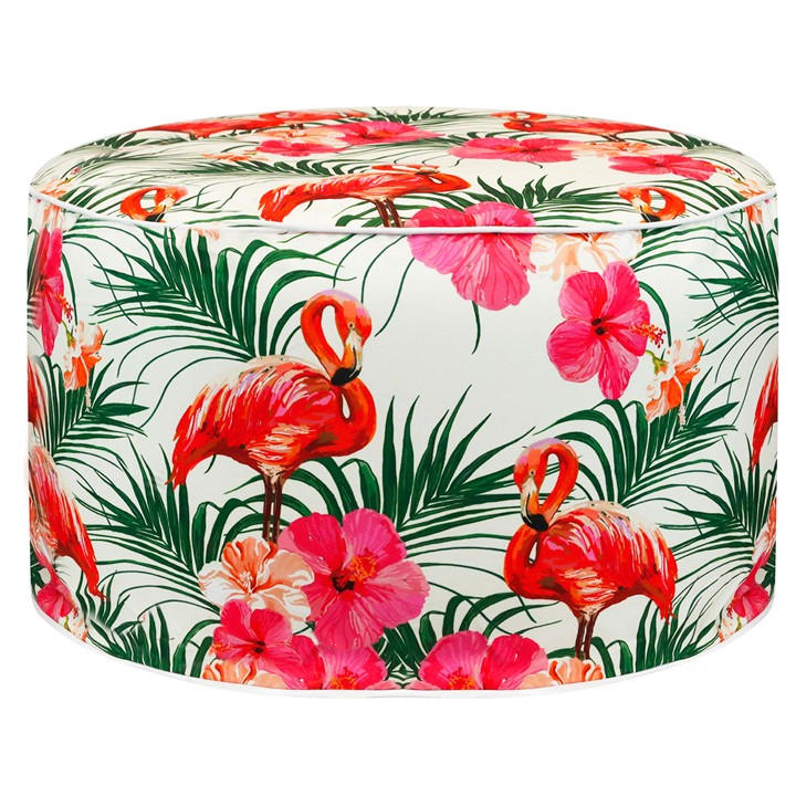 Streetwize  Pink Flamingo Palm Print Inflatable Ottoman, Sports Direct