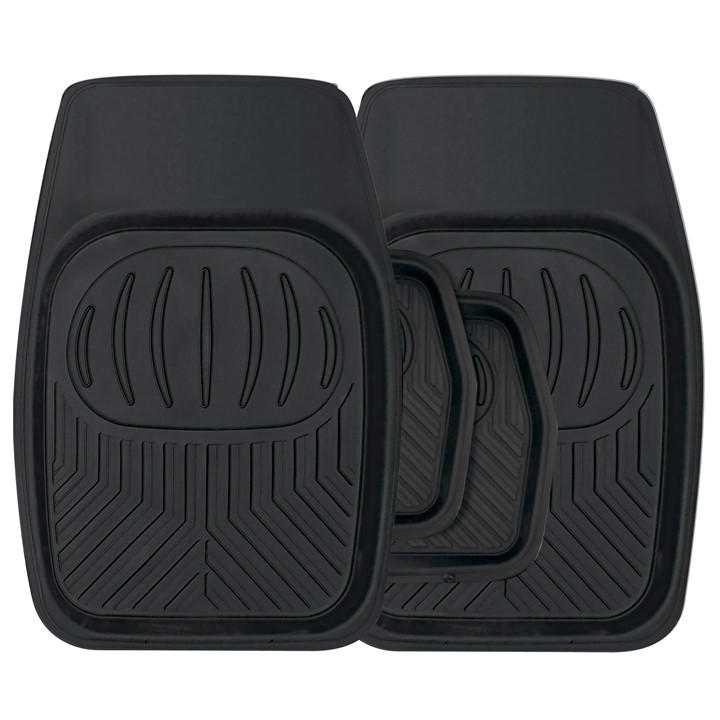 Streetwize  Black All Terrain 4 Pce Mat Set in Size 4pcs, Sports Direct