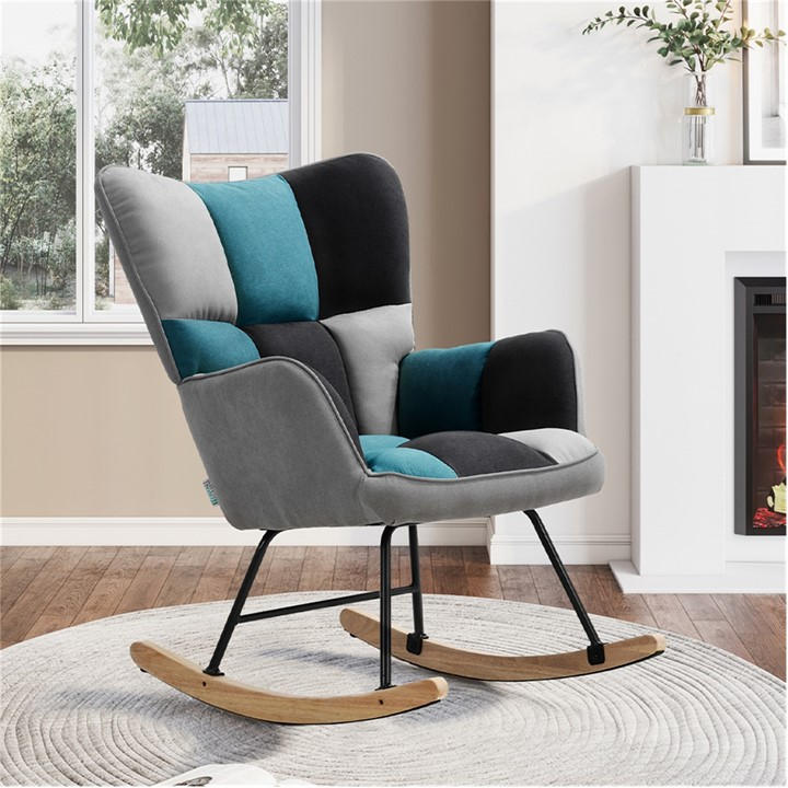 Kabinet Uk   Tufted Upholstered Rocking Chair in Size L, Sports Direct
