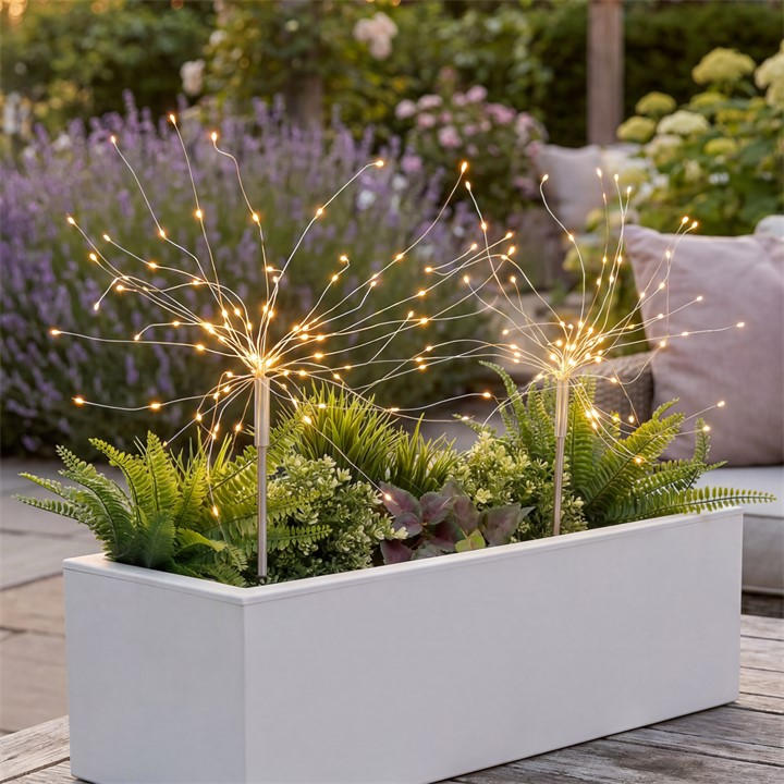 Streetwize   Pair Of Solar Stake Starburst Led Lights, Sports Direct