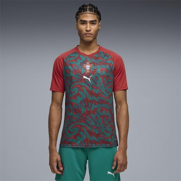 Red/Green - Puma - Mens Portugal Warm-Up Shirt World Cup 2026