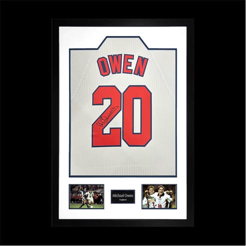 The Fan Cave - Michael Owen Signed England 98 Shirt Premium
