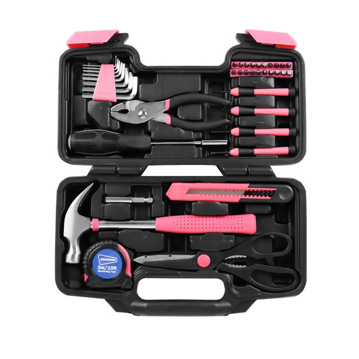 Streetwize  Pink 39-Piece 'Think ' Tool Kit, Sports Direct