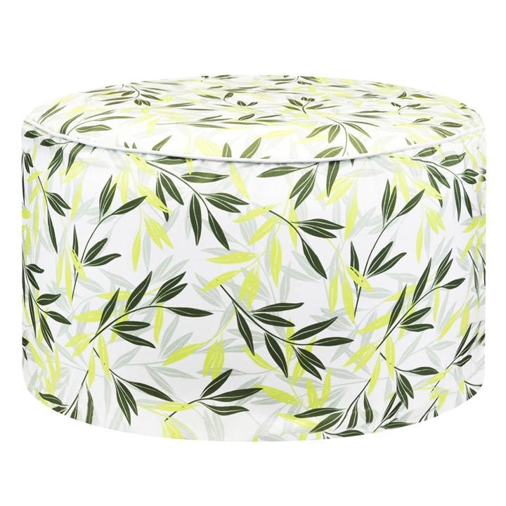 Streetwize  Green /Grey Leaf Print Inflatable Ottoman, Sports Direct