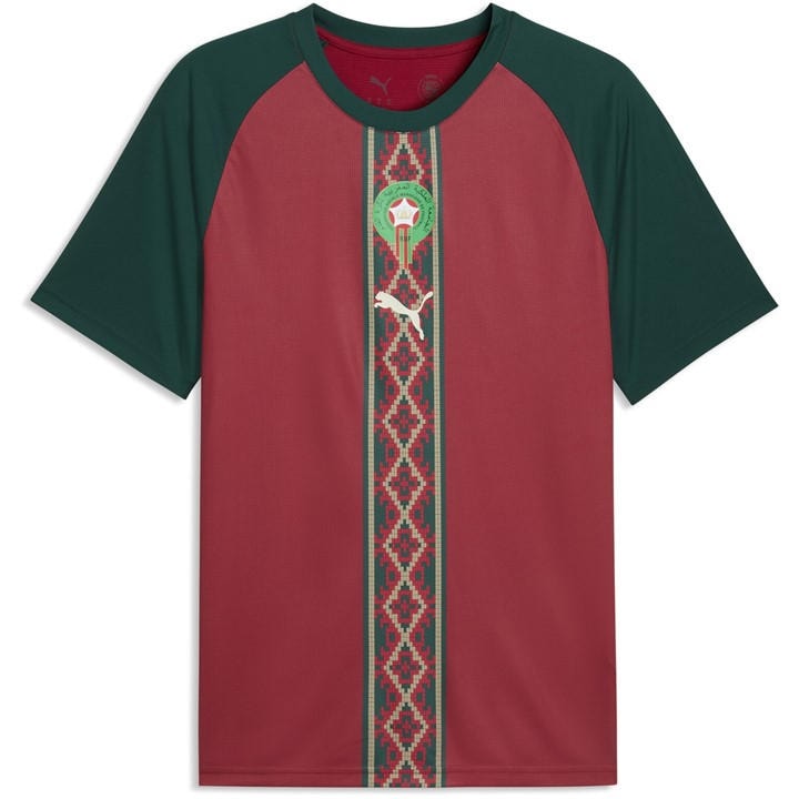Morocco  Men's   Warm-Up Shirt World Cup 2026, Football by Puma in Size L, Sports Direct