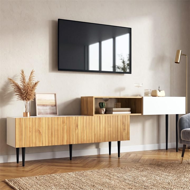 Urban Meuble  White Tv Cabinet Modular Adjustable, Sports Direct