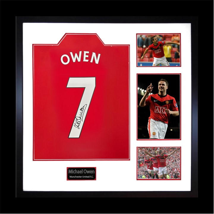 Manchester United    Michael Owen Signed  Shirt Elite, Football by The Fan Cave in Size 820x820mm, Sports Direct