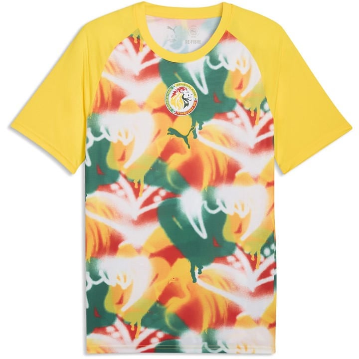 Puma Men's Yellow Senegal Warm-Up Shirt World Cup 2026 in Size XL, Sports Direct