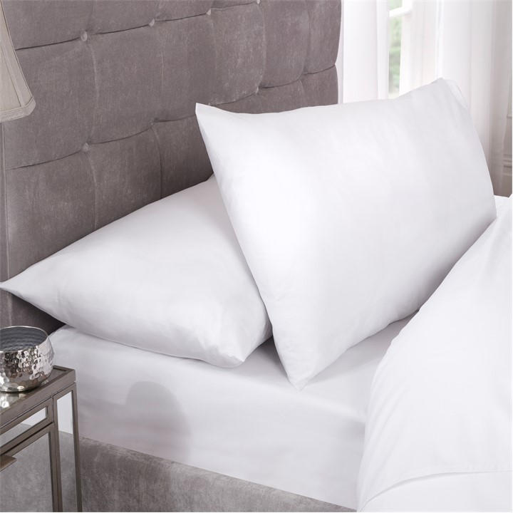 Emma Barclay  White Pillowcase Pair 200 Thread Count Egyptian Cotton, Sports Direct