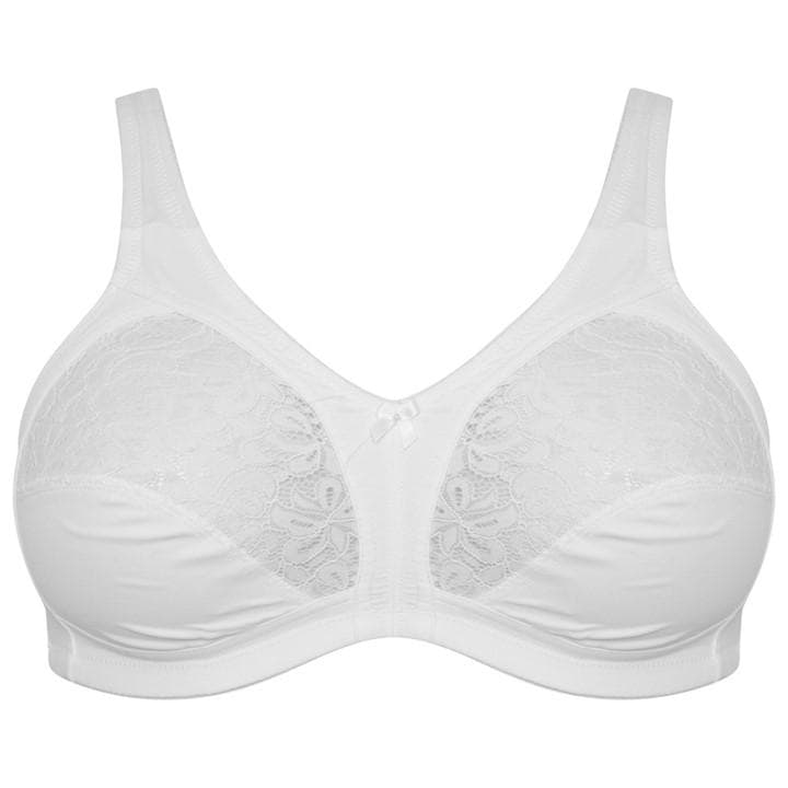 Valbonne Women's White Lace Non Wired Softcup Bra in Size 46B, Sports Direct