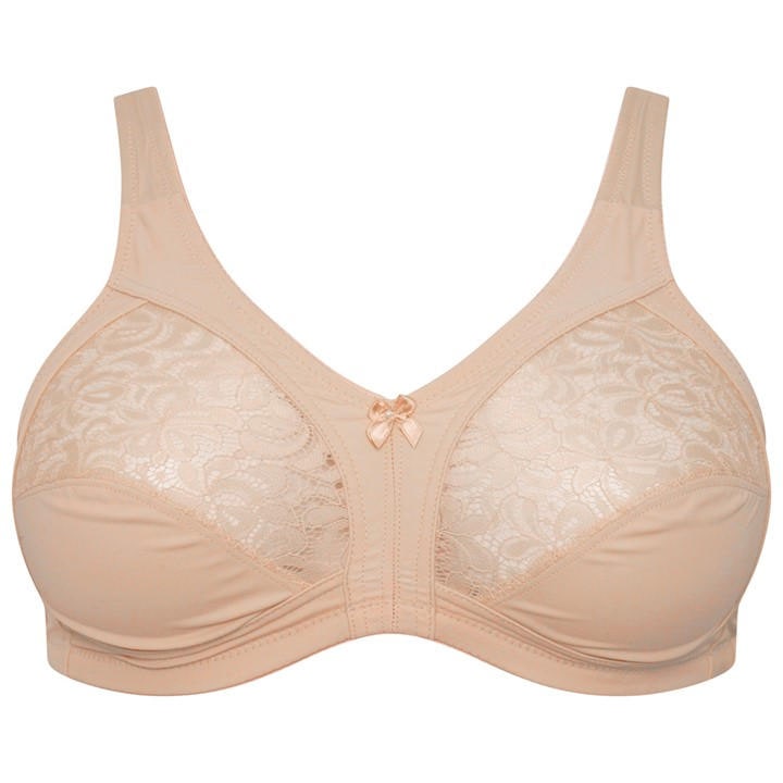 Valbonne Women's Nude Lace Non Wired Softcup Bra in Size 46B, Sports Direct