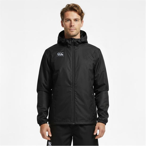 Black - Canterbury - Men's Club Rain Rugby Jacket