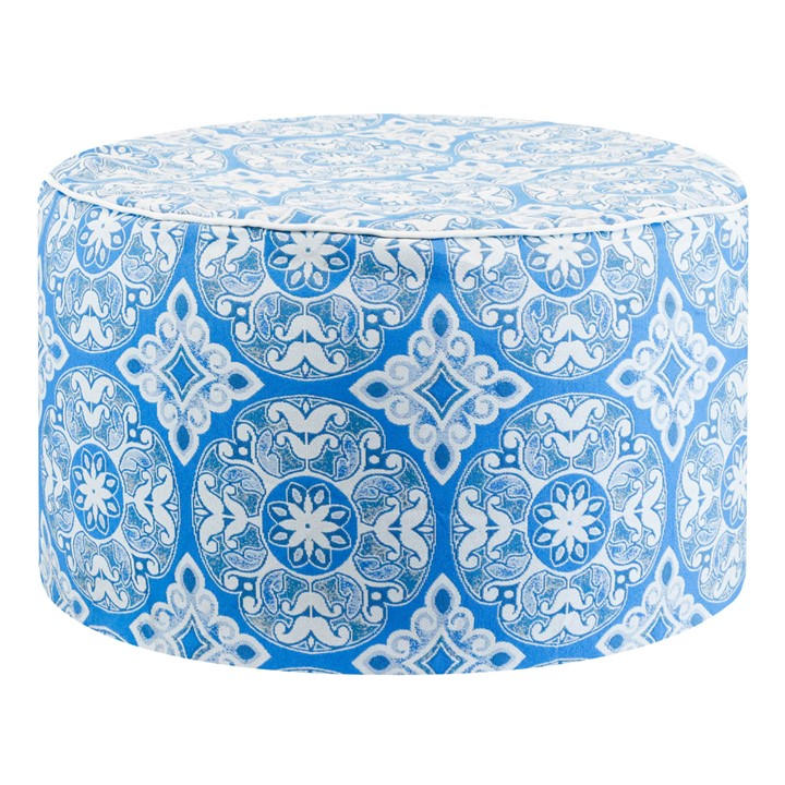 Streetwize  Blue Outdoor Pouf Ottoman - Jacquard, Sports Direct