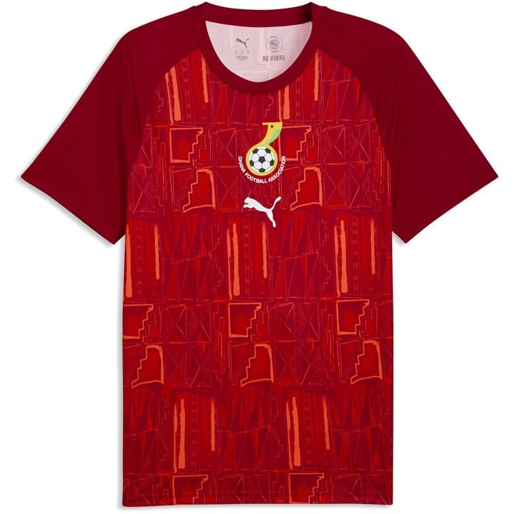 Puma Men's Red Ghana Warn-Up Shirt World Cup 2026 in Size XL, Sports Direct