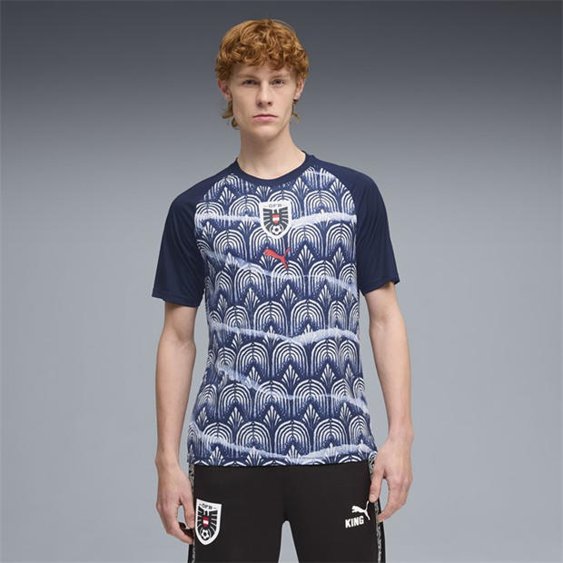 Black/White - Puma - Mens Austria Warm-Up Shirt World Cup 2026