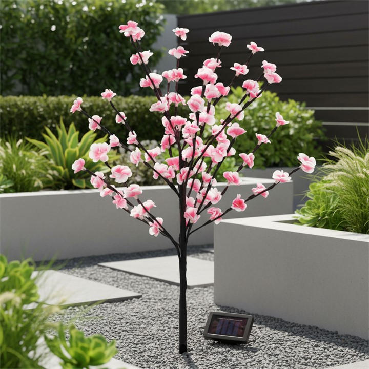 Streetwize  Pink Solar Powered Blossom Tree Lights, Sports Direct