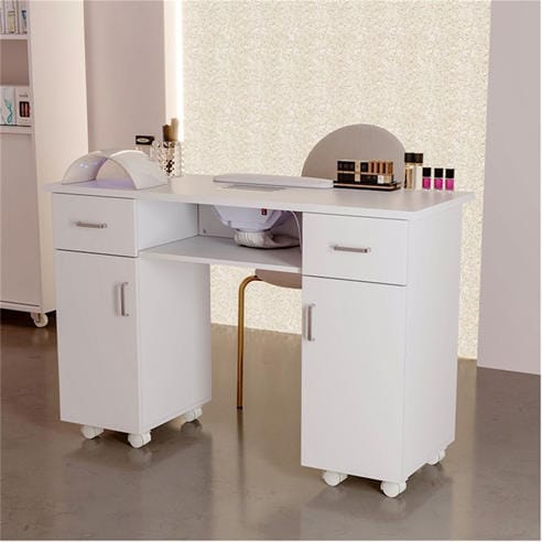 SHEONLY - Wheeled Nail Table with Electric Dust Extractor