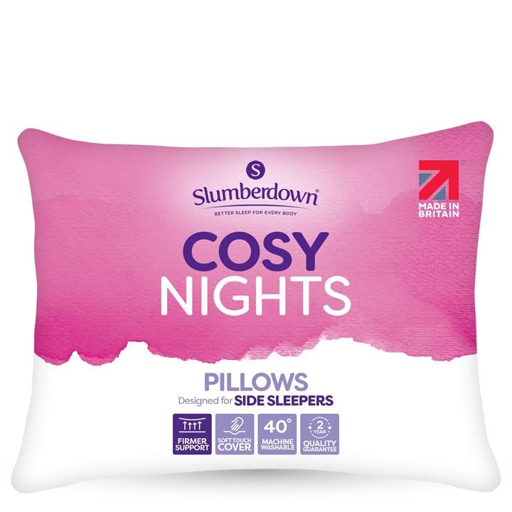 Slumberdown  White Cosy Nights Firm Support Pillow in Size 4pk, Sports Direct
