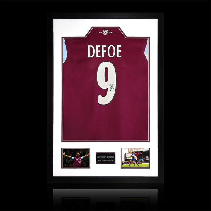 West Ham    Jermain Defoe Signed  Shirt Premium Frame, Football by The Fan Cave in Size 850mm x 60, Sports Direct