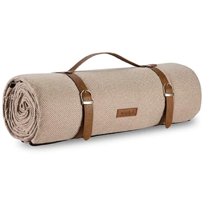 Vonhaus  Beige Waterproof Picnic Blanket - Large in Size L, Sports Direct
