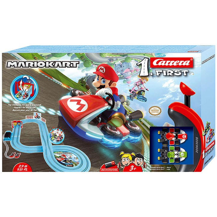 Super Mario  Black Mario Kart - First Slot Racing Set (2.9M), Sports Direct