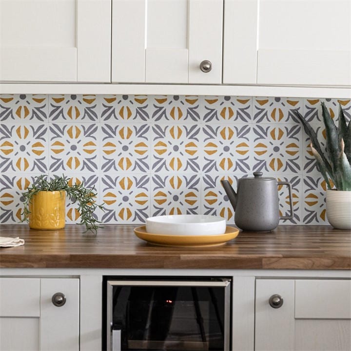 D C Fix Self Adhesive Vinyl Wall Tiles Cubia Gold - 0.42 SQM - Image 2