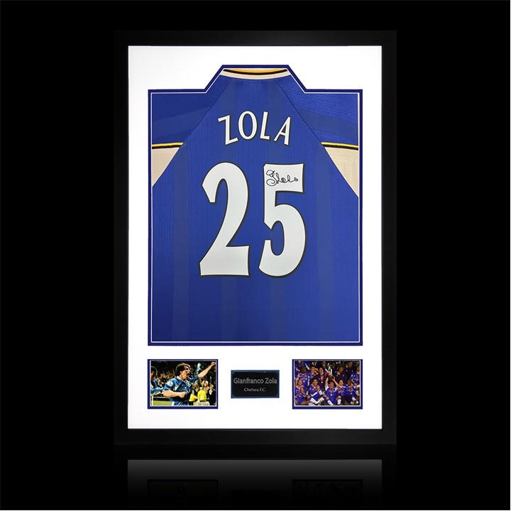 Chelsea    Gianfranco Zola Signed  Premierleague Shirt, Football by The Fan Cave in Size 850mm x 60, Sports Direct