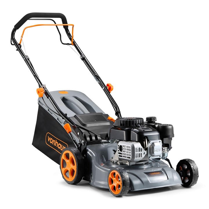 Vonhaus  Grey  Petrol Lawn Mower in Size 132cc, Sports Direct
