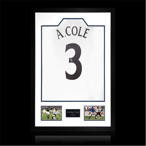 The Fan Cave - Ashley Cole Signed England  Shirt Premium Frame